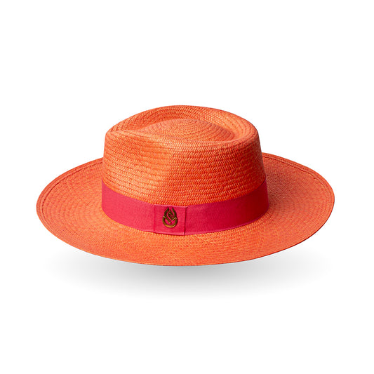 Sombrero Fedora Orange - Panama Hat